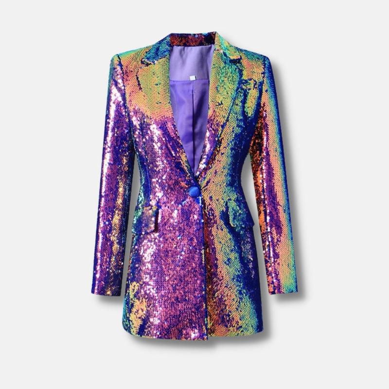 Iridescent hot sale sequin blazer