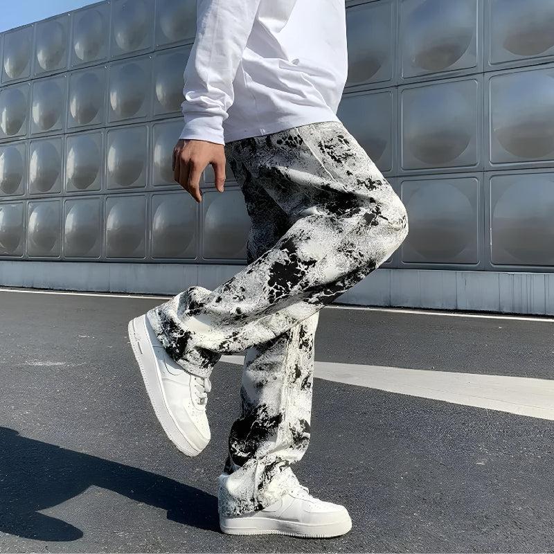 Mens spray on white jeans fashion