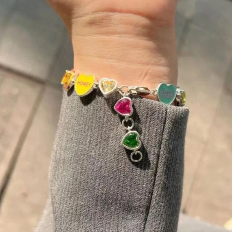 Colourful heart bracelet