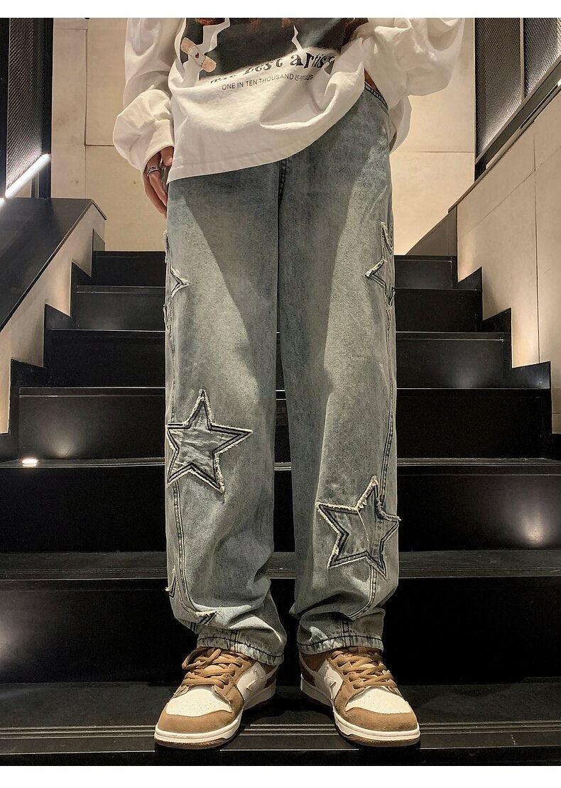 Embroidered bootcut denim pants
