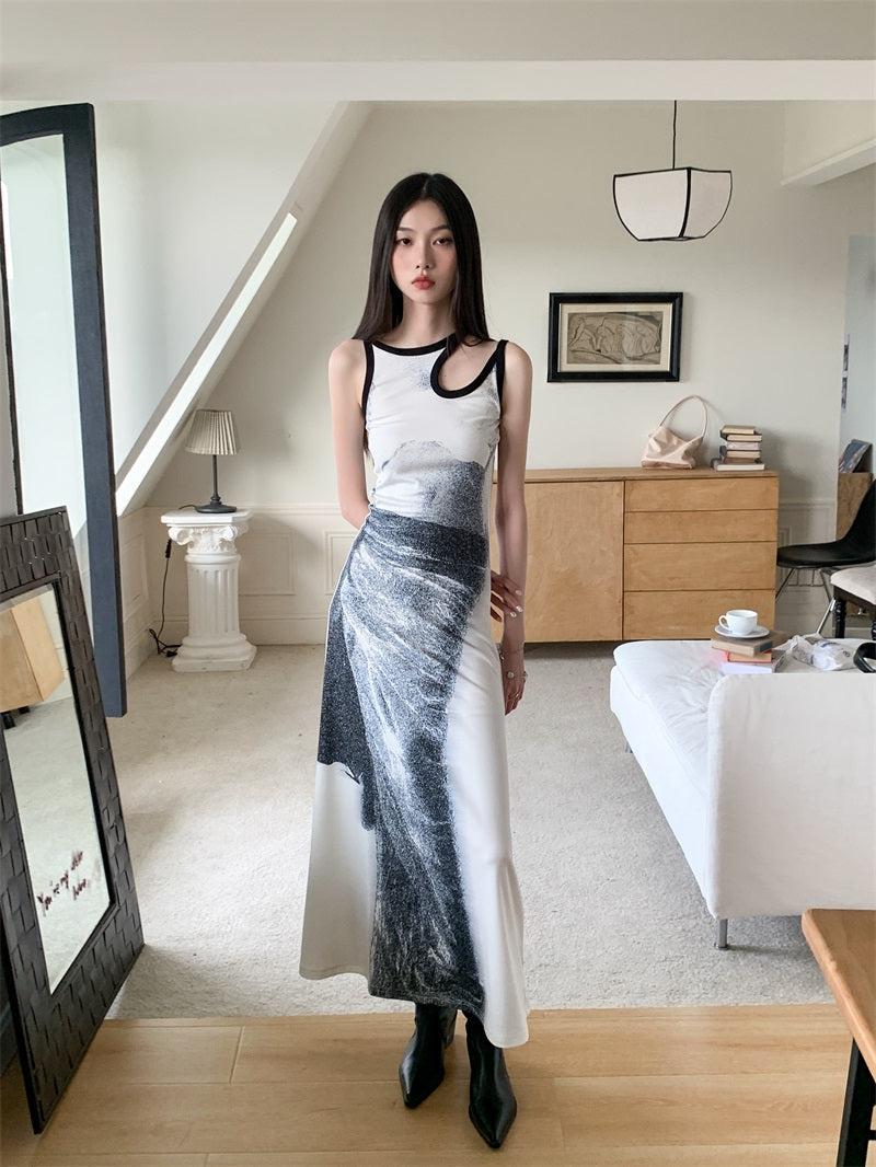 Abstract Maxi Dress