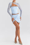 Asymmetric Corset Top & Mini Skirt Two Piece Set