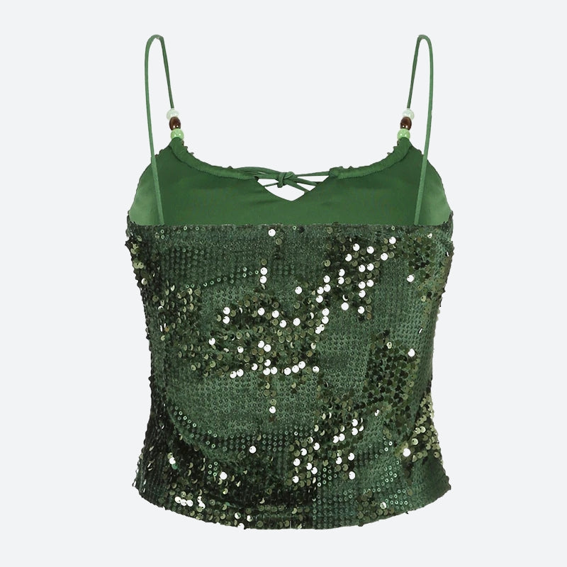 Baddie Sequined Top