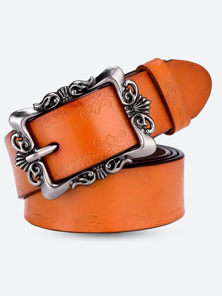 Baroque Faux Leather Belt