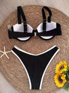 Black & White Contrast Bikini Set