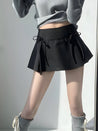 Bow Pleated Mini Skirt