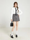 College Style Skirt, Blazer & Shirt Set