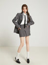 College Style Skirt, Blazer & Shirt Set