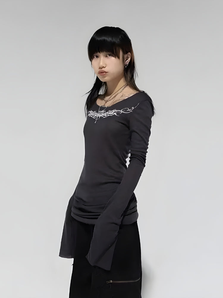 Cyberpunk Extra Long Sleeve Top