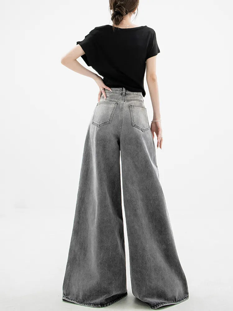 Dark Wash Super Wide Leg Jeans