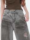 Distressed Wide Leg Jeans