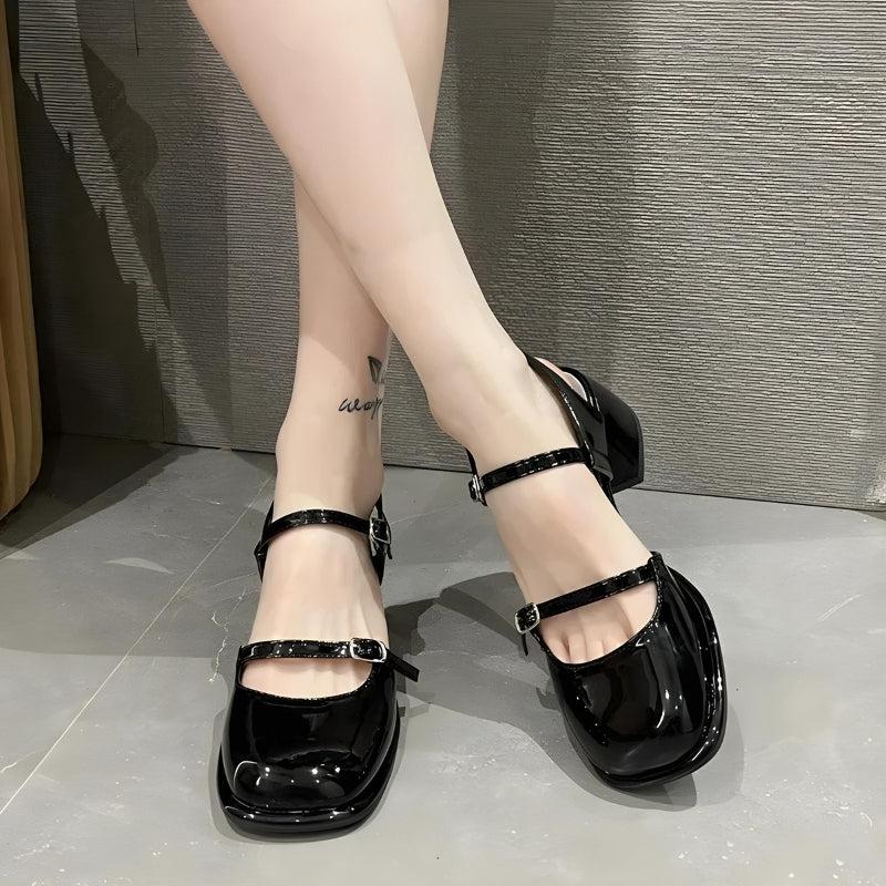 Double Strap Mary Jane High Heels