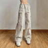 Drawstring Low Rise Cargo Pants