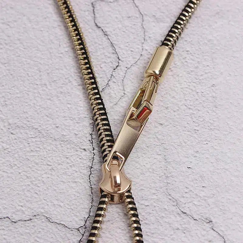 Edgy Adjustable Zipper Necklace