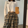 Elasticated Waist Checkered Sweatpants