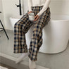 Elasticated Waist Checkered Sweatpants