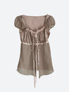 Fairy Grunge Sheer Ruched Top