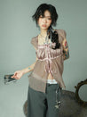 Fairy Grunge Sheer Ruched Top