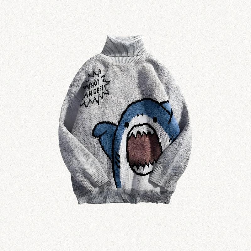 Funny Shark Knitted Sweater Litlookz Studio