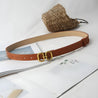 Golden Buckle Skinny Belt