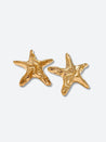 Golden Starfish Necklace & Earrings Set