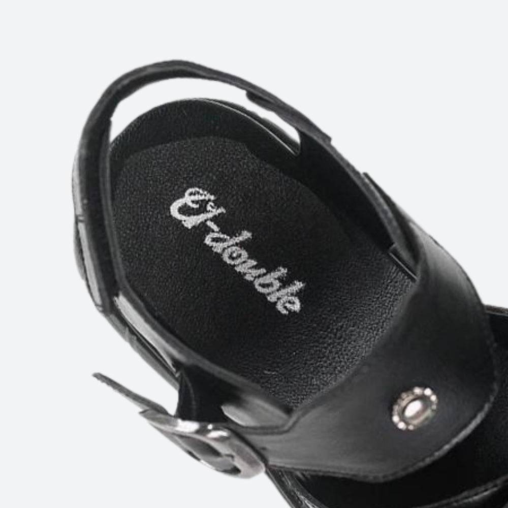 Grunge Belted Platform Sandals