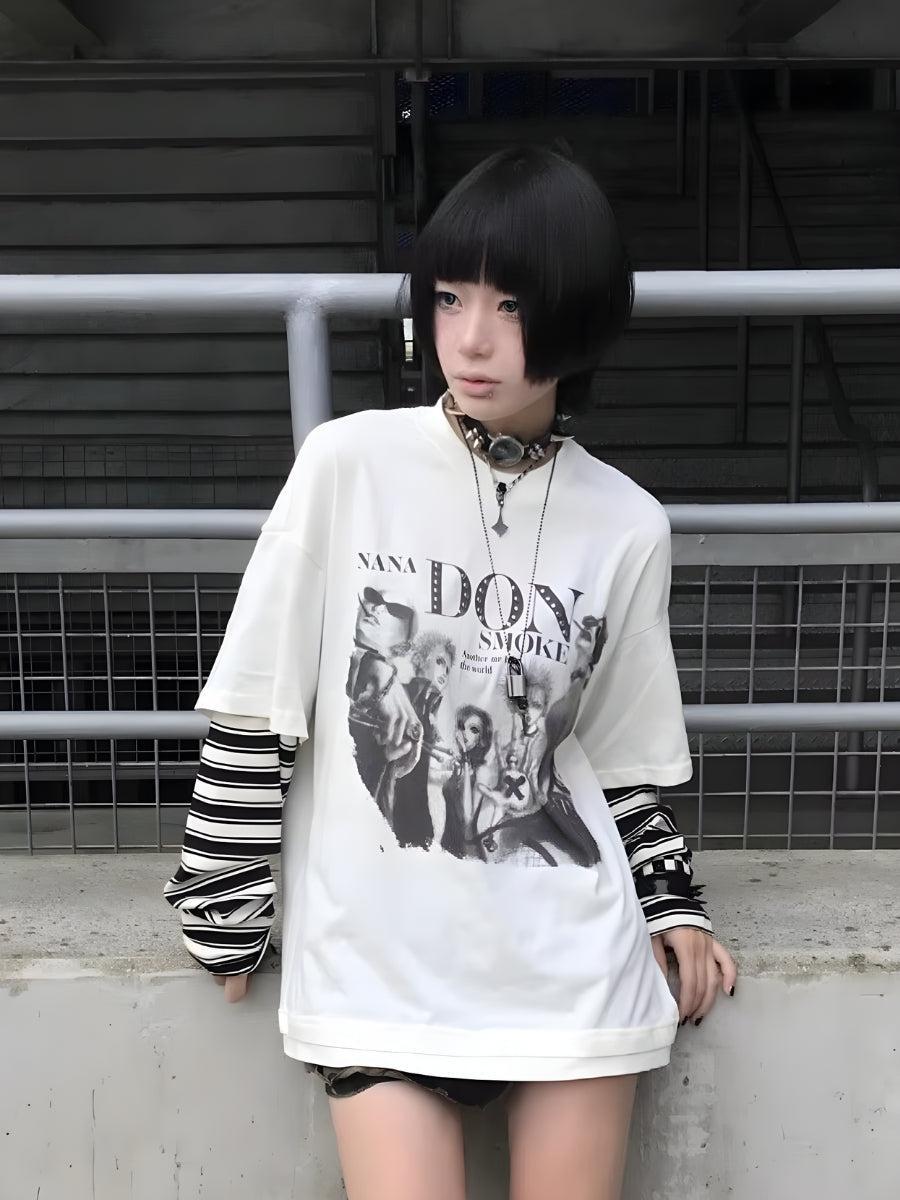 Grunge Don't Smoke Layered Top