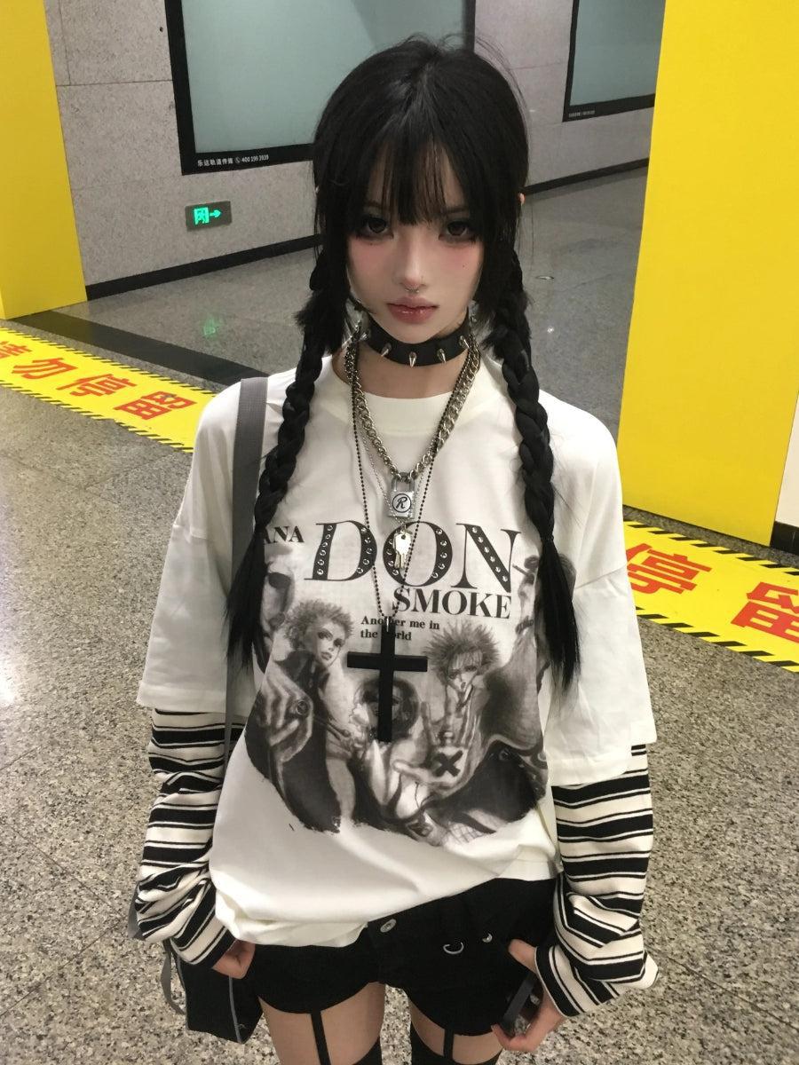 Grunge Don't Smoke Layered Top