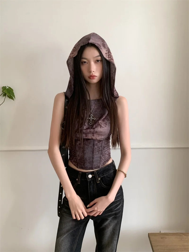 Hooded Corset Top