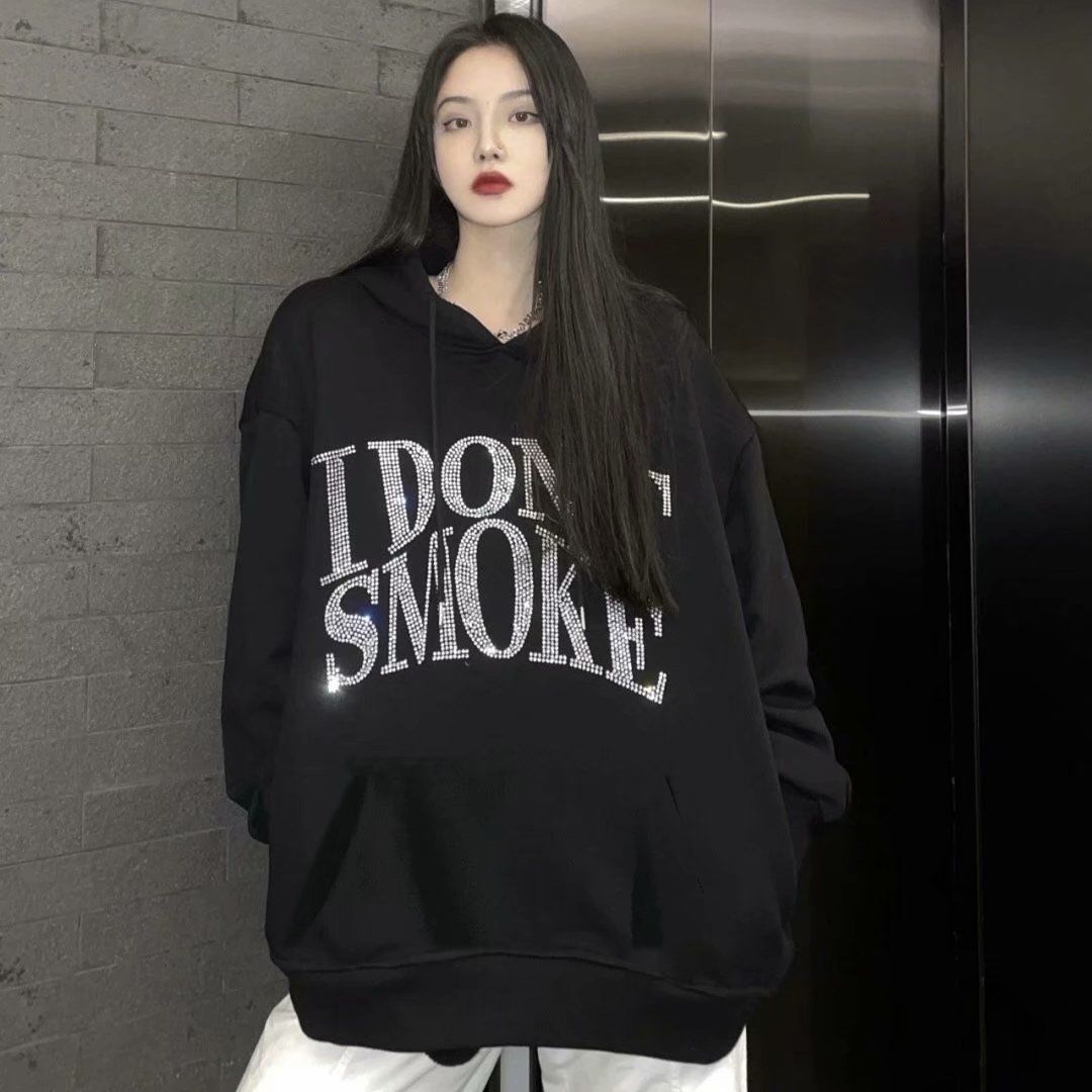 I Don't Smoke Rhinestone Hoodie