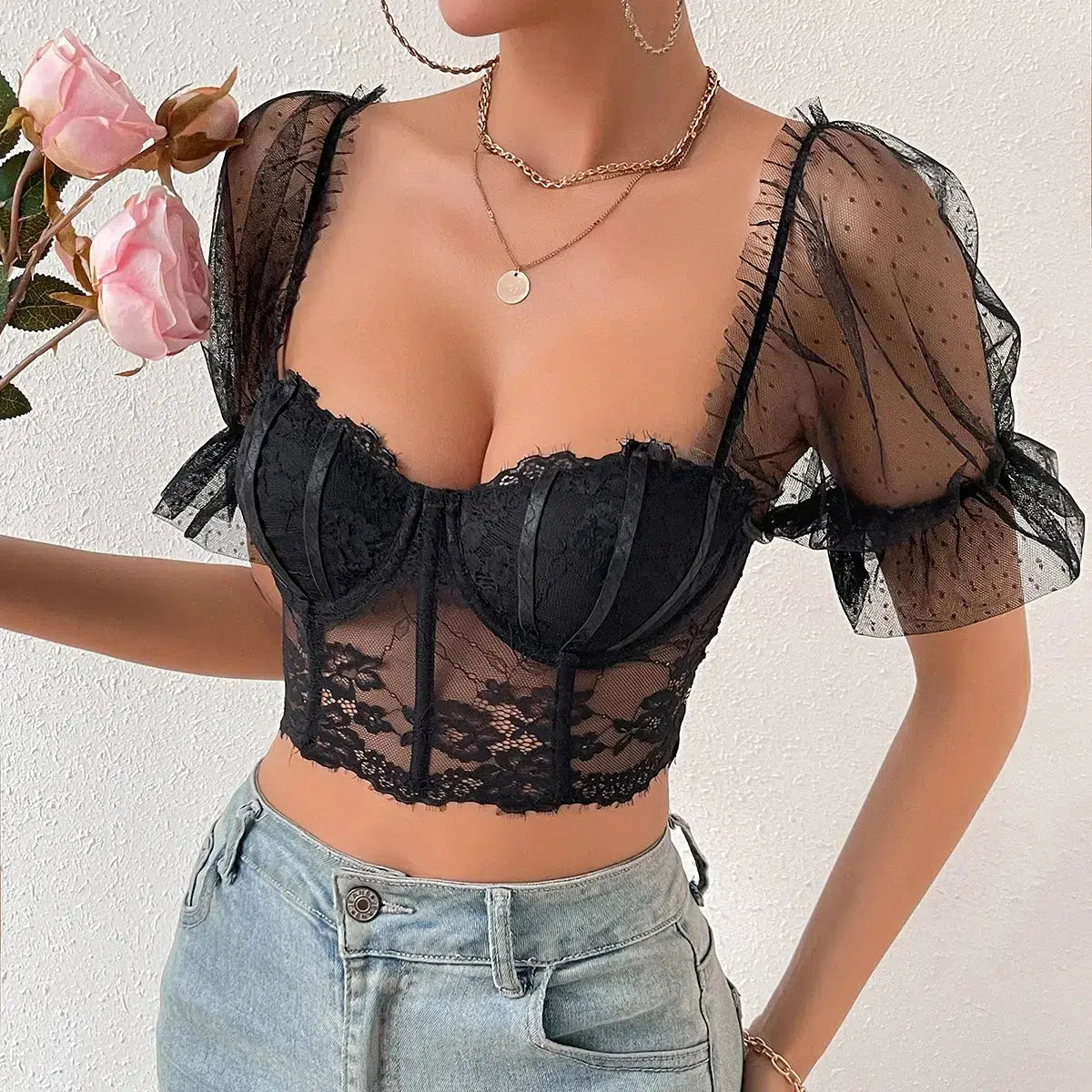 Lace Bustier Top