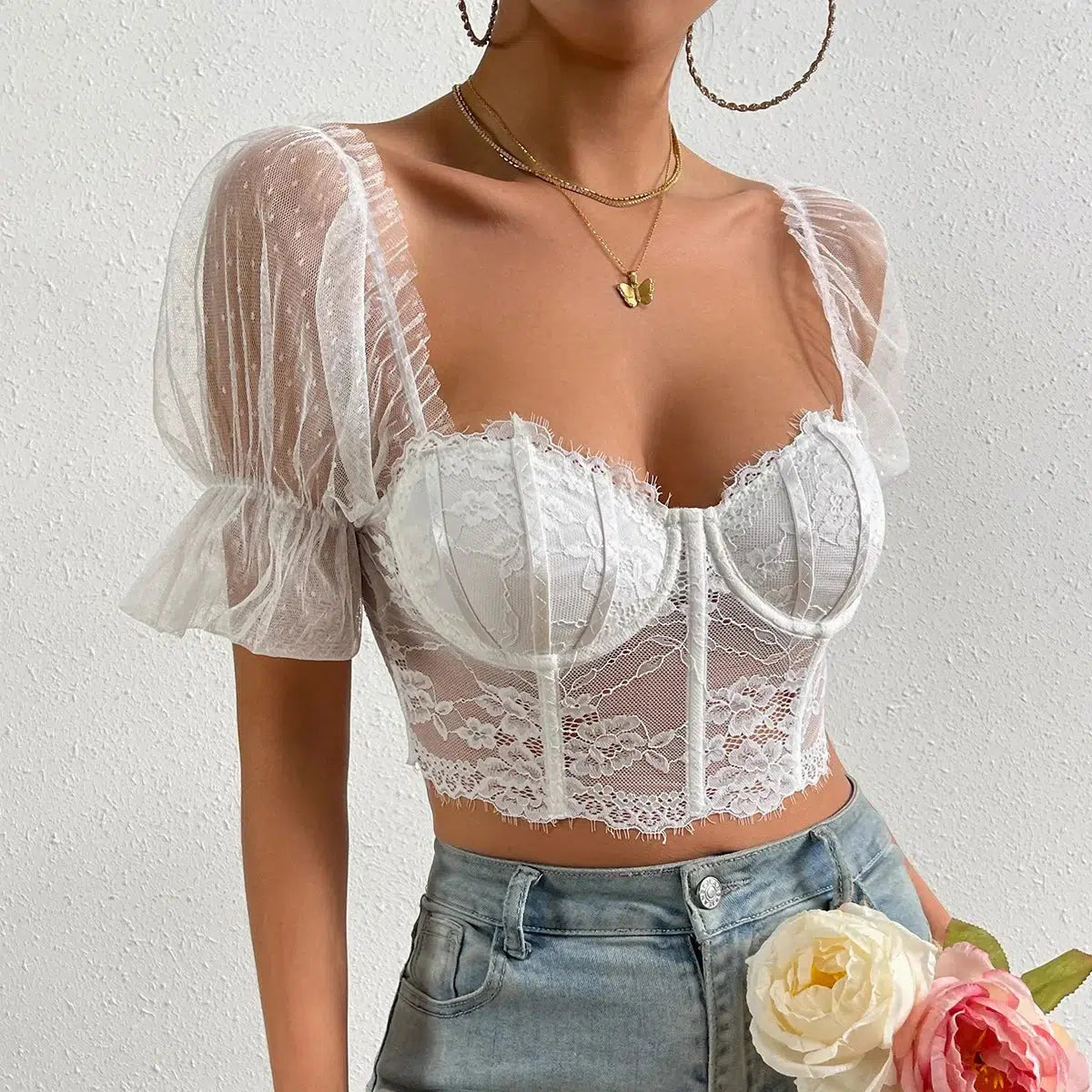 Lace Bustier Top