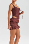 Lace Corset Top & Mini Skirt Two Piece Set