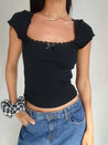 Lace Trim Baby Tee