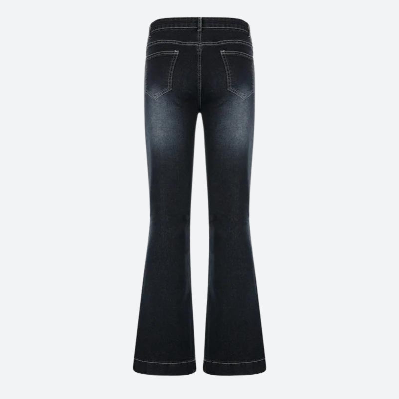 Low Rise Flare Denim Jeans