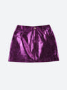 Metallic Faux Leather Mini Skirt