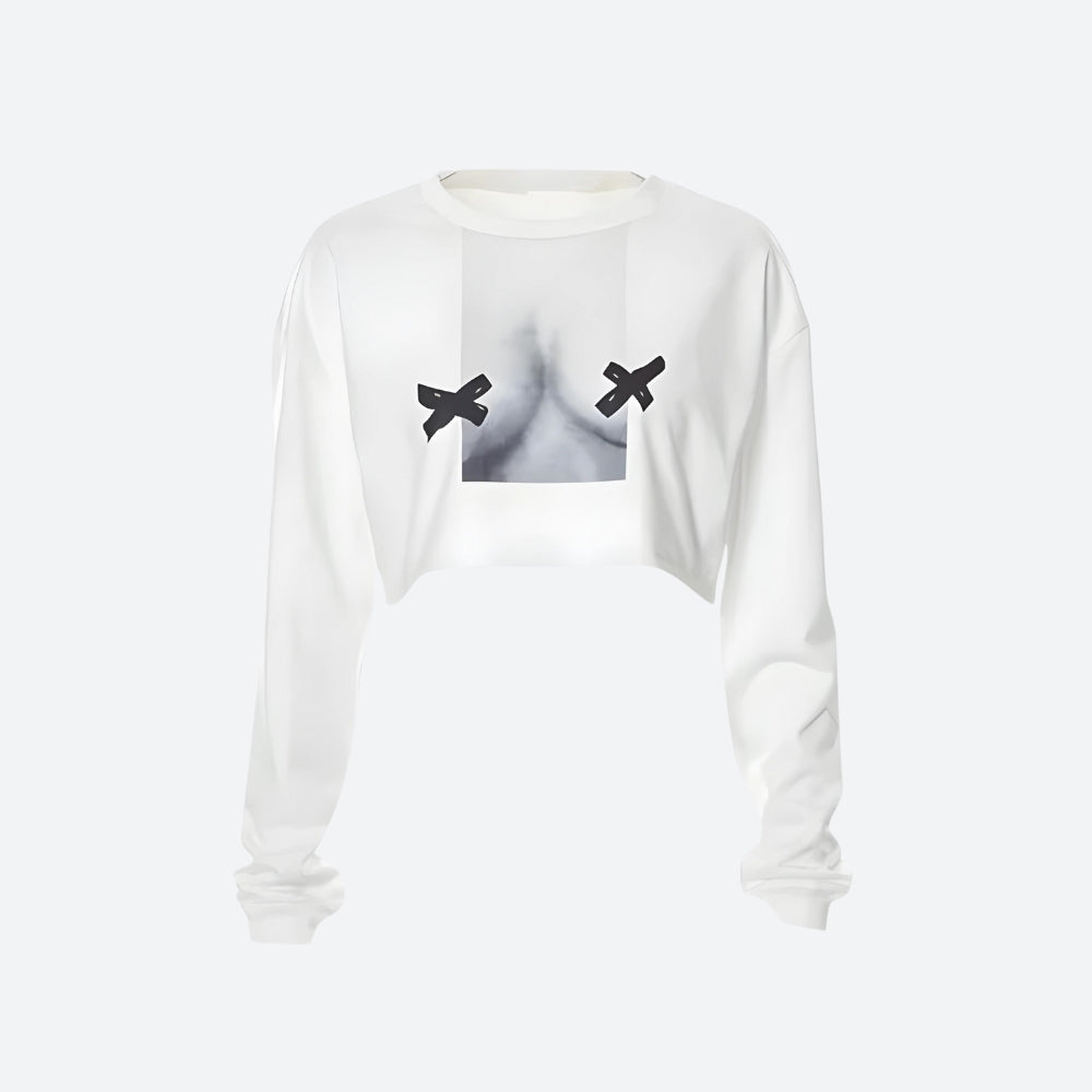 No Nipples Crop Sweatshirt