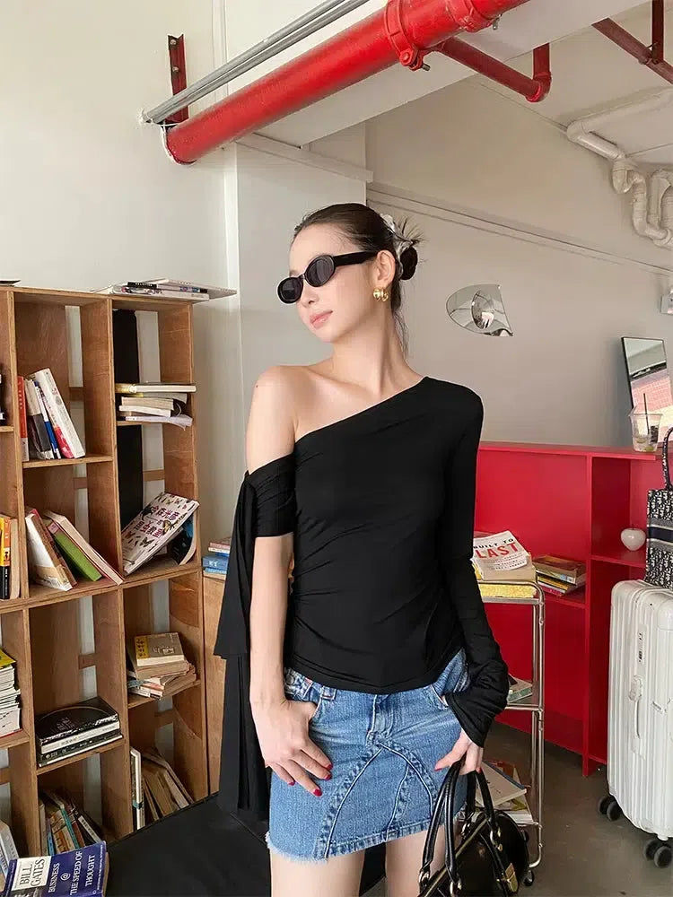 One Shoulder Basic Top