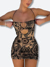 Paisley Cut Out Mini Dress