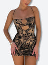 Paisley Cut Out Mini Dress