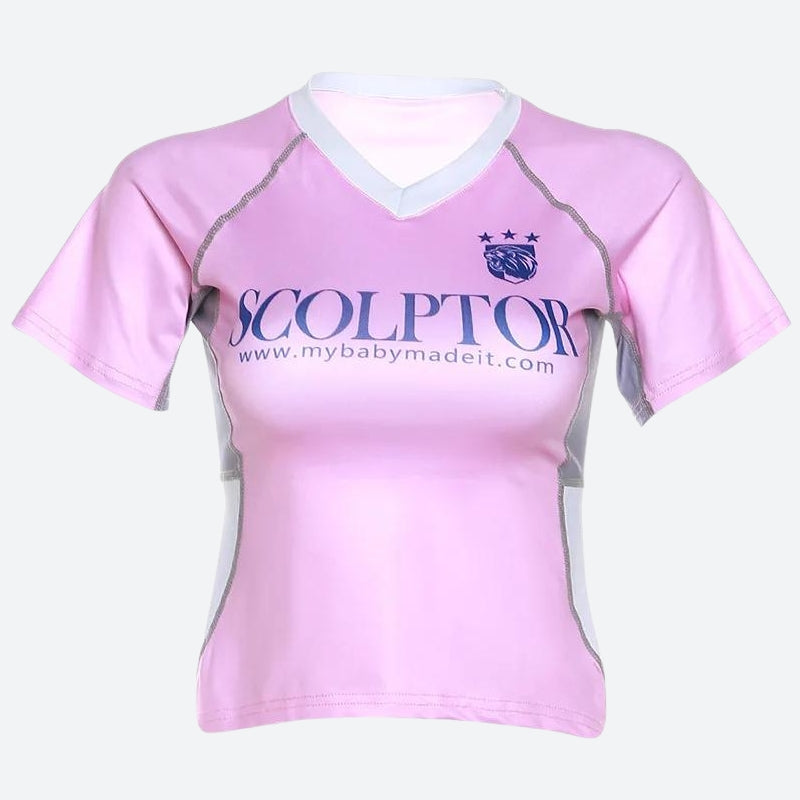 Pink Jersey Top