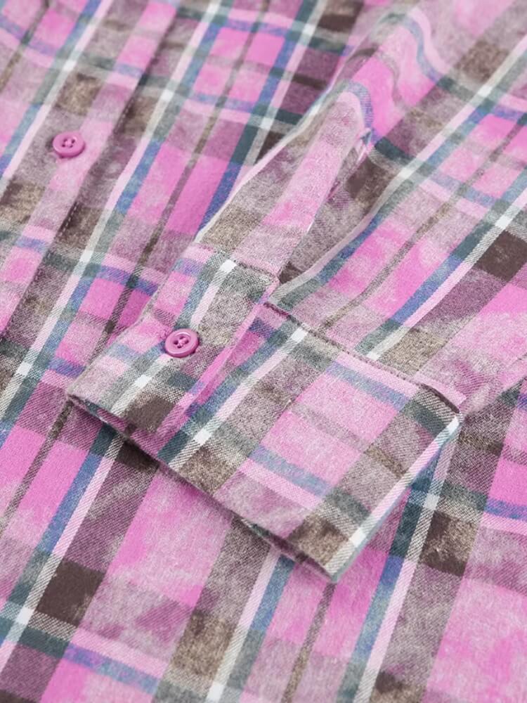 Pink Plaid Shirt