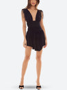 Plunge Neck Mini Dress