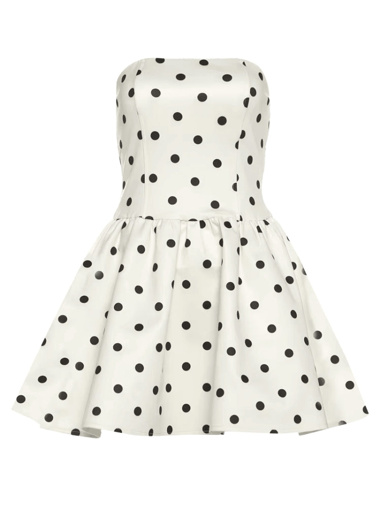 Polka Dot Preppy Mini Dress