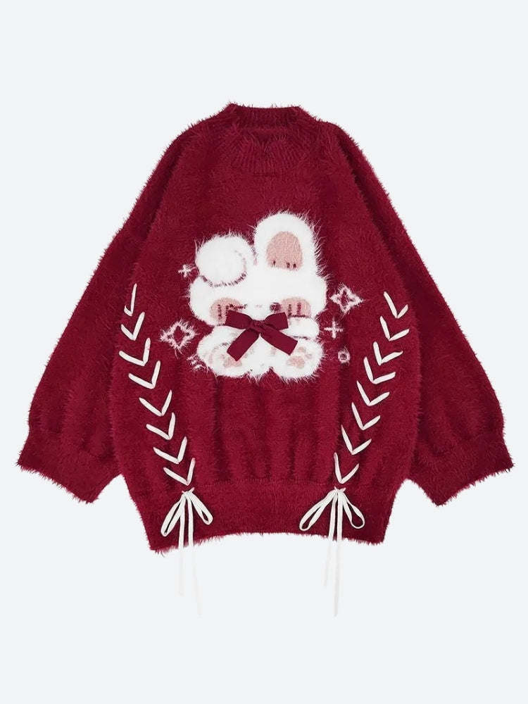 Rabbit Fluffy Xmas Sweater