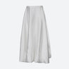 Satin A-Line Bubble Midi Skirt