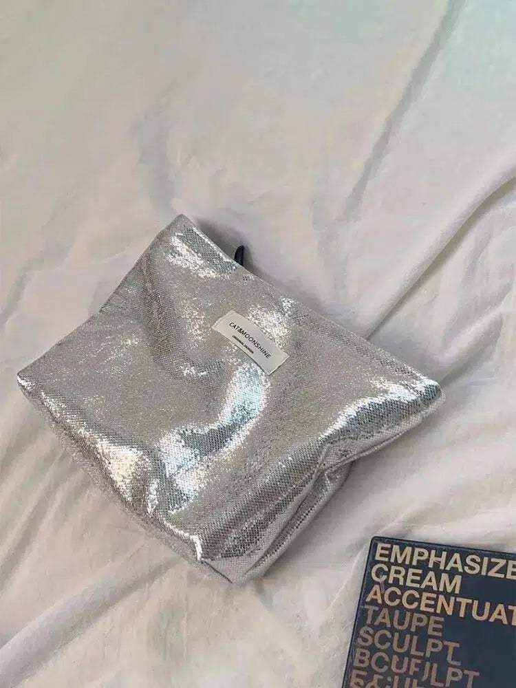 Shiny Metallic Makeup Bag