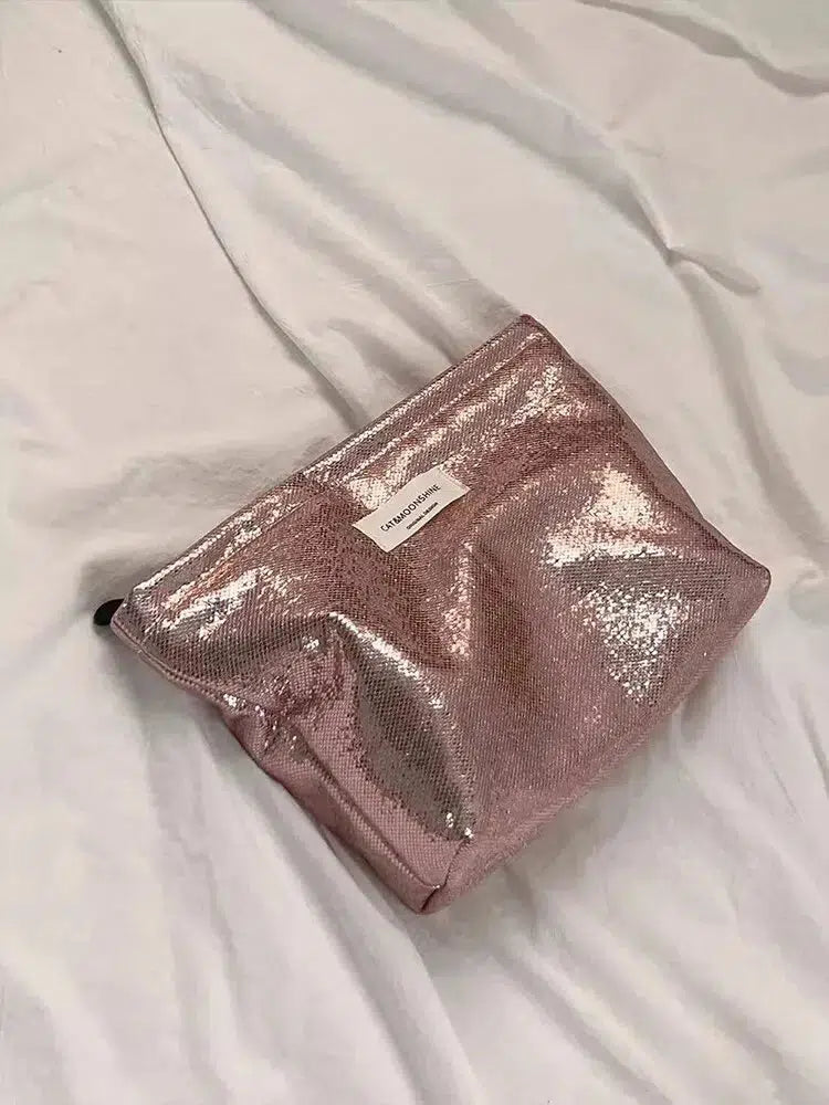 Shiny Metallic Makeup Bag