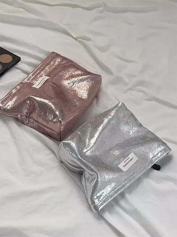 Shiny Metallic Makeup Bag