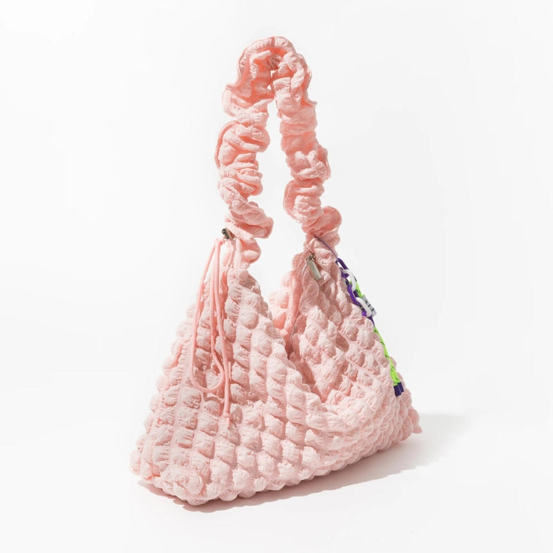 Soft Girl Quilted Ruched Hobo Bag